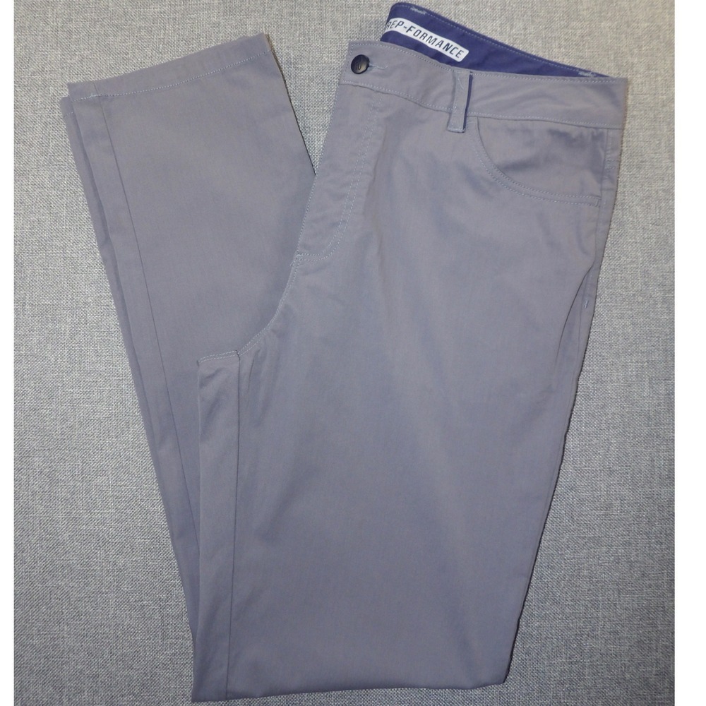 johnnie-O Golf Pants Marin Mens 38x34 Cloudbreak Gray PREP-FORMANCE Performance